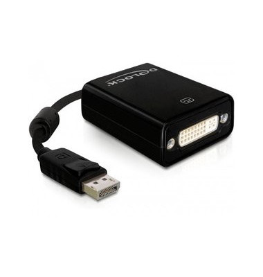 Adapter DisplayPort   DVI-I F M   W 1,25 m schwarz