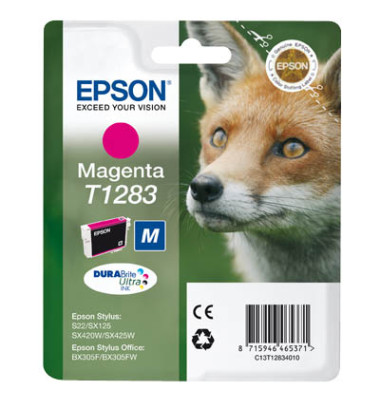 Druckerpatrone T1283M C13T12834012 (T1283), magenta, ca. 140 Seiten