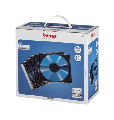CD/DVD Leerhüllen 51270 sw/tran. Slimline