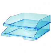 Briefablage 1026 A4 / C4 blau-transparent stapelbar