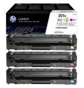 Toner CF253XM (201X), cyan/magenta/gelb, ca. 3x 2300 Seiten