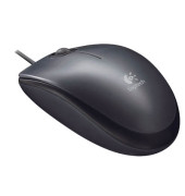 PC-Maus M100 910-005003, 3 Tasten, mit Kabel, USB-Kabel, optisch, grau