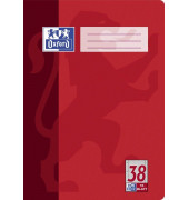Schulheft 100050318, Lineatur 38 / kariert mit Rand innen/außen, A4, 90g, rot, 16 Blatt / 32 Seiten