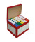 Archivbox, 43l, Wellp., Klappdeckel, 41x35x30cm, i: 39x33x29cm, rot