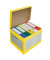 Archivcontainer Deckelbox Color 206105, A4, wei&szlig;/gelb, innen 33x39x29cm (TxBxH), Wellpappe