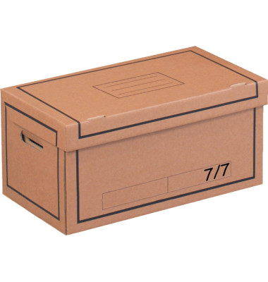 Archivcontainer Deckelbox 2062, A4, braun, Wellpappe