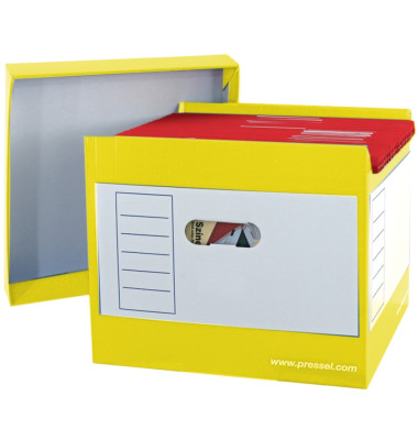 Hängebox Top-Portable, leer, A4, für: 50 Hängemappen, gelb