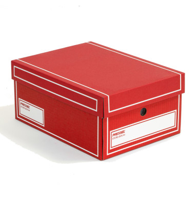 Archivbox Store-Box 740103, A4, rot, Wellpappe