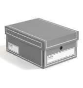 Archivbox, Wellpappe, mit Deckel, A4, 25,5x35x15,5cm, grau