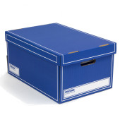 Archivbox, Wellpappe, mit Deckel, i: 32x47x23cm, blau