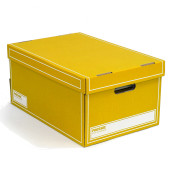 Archivbox, Wellpappe, mit Deckel, i: 32x47x23cm, gelb