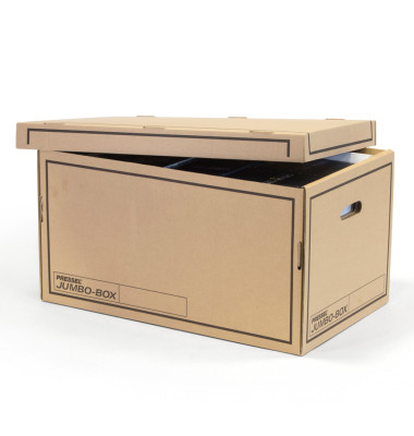 Archivcontainer Jumbo-Box 760, braun, innen 60x37x32cm, Wellpappe