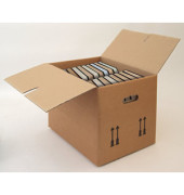 Umzugskarton Bücherkarton 935109 braun, bis DIN A4+, innen 400x320x330mm, Wellpappe 2-wellig