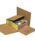 Buchverpackung Multi-Mail 961 braun, für A4, innen 302x215x10-90mm, Wellpappe 1-wellig