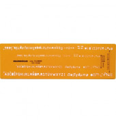 Kunststoff-Schablone Schrift 89200 orange Schrifthöhe 3,5mm & 5mm