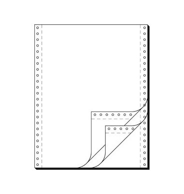 Endlospapier 91300, A4 hoch blanko, 3-fach, 12 Zoll x 240 mm, 600 Sätze