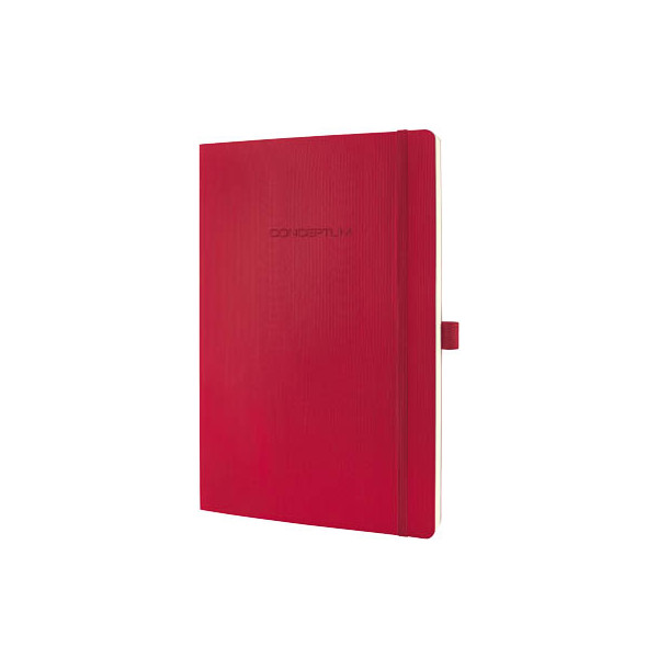 4004360836671 - Notizbuch Conceptum CO314 rot A4 kariert 80g 194 Seiten mit Gummiband paginiert 4004360836671 Sigel
