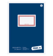 Geschäftsbuch 608394, OE, blau, A4, liniert, 70g, 96 Blatt / 192 Seiten