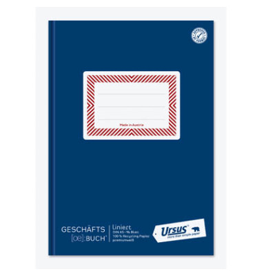 Ö-Geschäftsbuch 608396 blau A5 liniert 70g 96 Blatt 192 Seiten