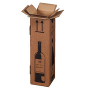 Weinversandkarton 1 Flaschen braun 105x105x420