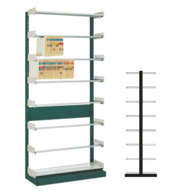 Doppel Grundregal OrgaClass grau 103x225x78cm