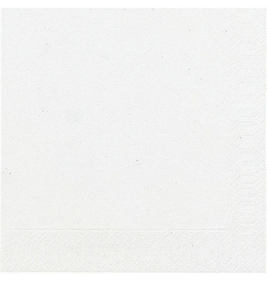 Servietten 104029, wei&szlig; / Uni, 3-lagig, 24x24cm