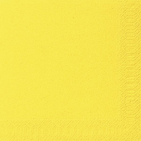 Duni Servietten 104058, gelb / Uni, 3-lagig, 24x24cm 7321011040582 Duni 20 Stück