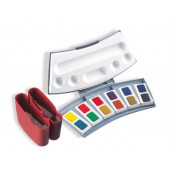 Farbkasten 725D/12, 721886, Aquarellfarbe, 12 Farben, farbig sortiert