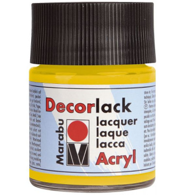 Acrylfarbe Decorlack 1130 05 021, mittelgelb, 50ml