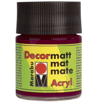 Acrylfarbe Decormatt 1401 05 034, bordeaux, 50ml Acrylfarbe Decormatt 1401 05 034, bordeaux, 50ml