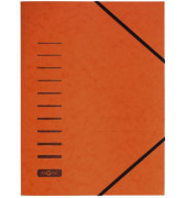 Eckspannmappe 24007-12, A4 orange Karton 335g, f&uuml;r ca. 150 Blatt  (80 g/m&sup2;), mit 3 Einschlagklappen