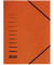Eckspannmappe 24007-12, A4 orange Karton 335g, mit 3 Einschlagklappen