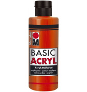 Acrylmalfarbe Basic Acryl 1200 04 030, zinnoberrot, 80ml