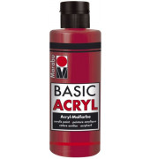 Acrylmalfarbe Basic Acryl 1200 04 032, karminrot, 80ml