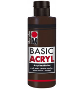 Acrylmalfarbe Basic Acryl 1200 04 045, dunkelbraun, 80ml