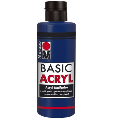 Acrylmalfarbe Basic Acryl 1200 04 053, dunkelblau, 80ml