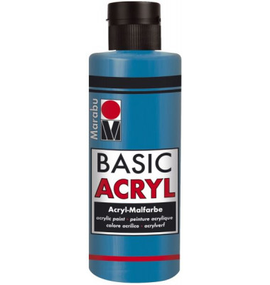 Acrylmalfarbe Basic Acryl 1200 04 056, cyan, 80ml