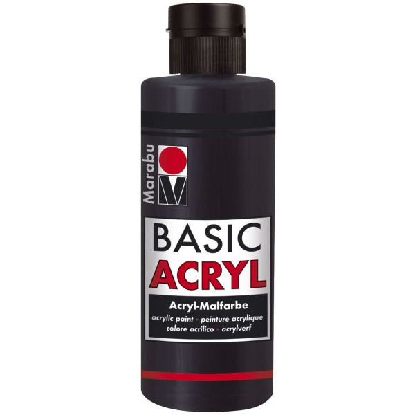 4007751115317 - Acrylmalfarbe Basic Acryl 1200 04 073 schwarz 80ml 80 Millili
