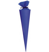 Bastel-Schultüte blau 70cm rund 97825