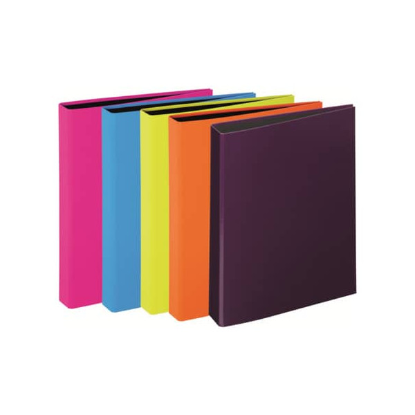 12 Stück Pagna Ringbuch Trend Colours 20601-00, A4 2 Ringe 20mm Ring-Ø Karton, PP-kaschiert farbig sortiert 4009212002204 Pagna