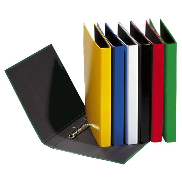 12 Stück Pagna Ringbuch Basic Colours 20607-00, A4 2 Ringe 20mm Ring-Ø Karton, PP-kaschiert farbig sortiert 4009212324894 Pagna