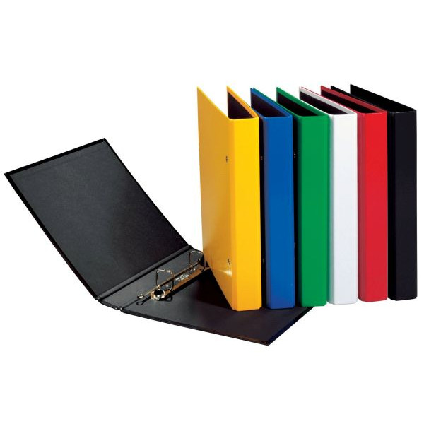 12 Stück Pagna Ringbuch Basic Colours 20407-00, A5 2 Ringe 25mm Ring-Ø Polyproplyen (PP) kaschierte Pappe farbig sortiert 4009212314192 Pagna