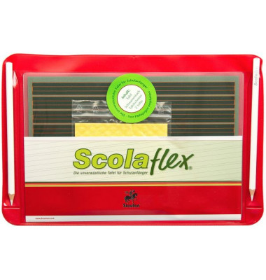 Schülertafel Scolaflex L1A unzerbrechlich, 20171, 25,9x17,7cm, Kunststoff, vorn Lineatur 1 Schuljahr / hinten Lineatur 7
