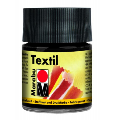 Stoffmalfarbe Textil 1716 05 073, schwarz, 50ml