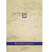 Briefblock 880100, Marmor, Lineatur 20 / blanko, A4, 90g, beige, 40 Blatt