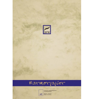 880100 40Bl.unlin.Marmor Briefblock A4 90g chamois