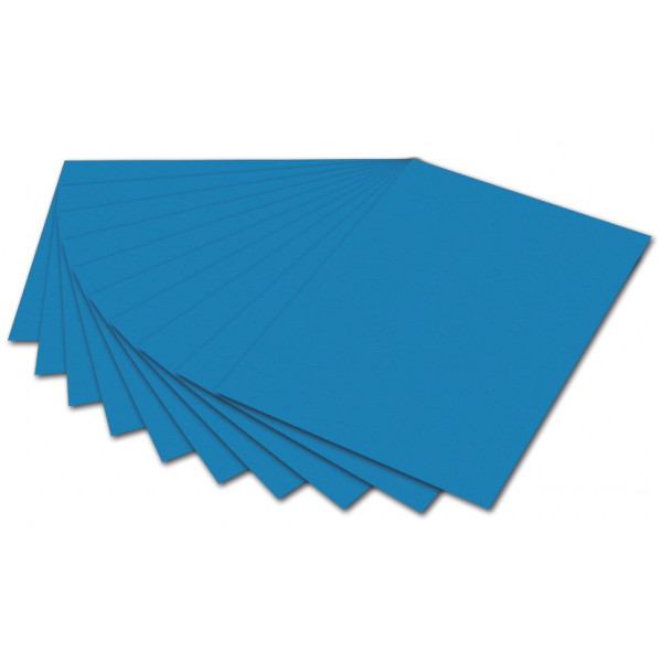 10 Stück Folia Fotokarton 6134E, mittelblau, 50x70cm, 300g 4001868161342 Folia