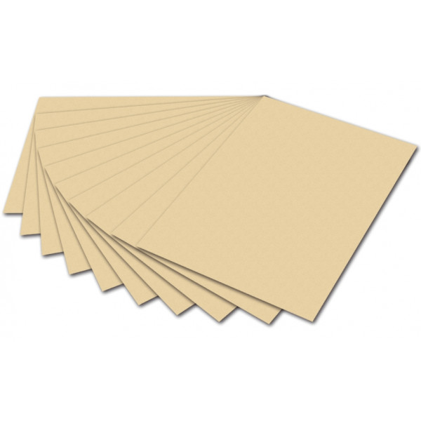 10 Stück Folia Fotokarton 6110E, chamois, 50x70cm, 300g 4001868161106 Folia