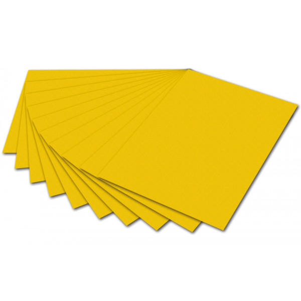 10 Stück Folia Fotokarton 6115, goldgelb, 50x70cm, 300g 4001868161151 Folia