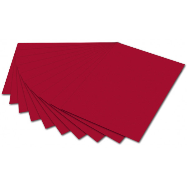 10 Stück Folia Fotokarton 6118E, ziegelrot, 50x70cm, 300g 4001868161182 Folia